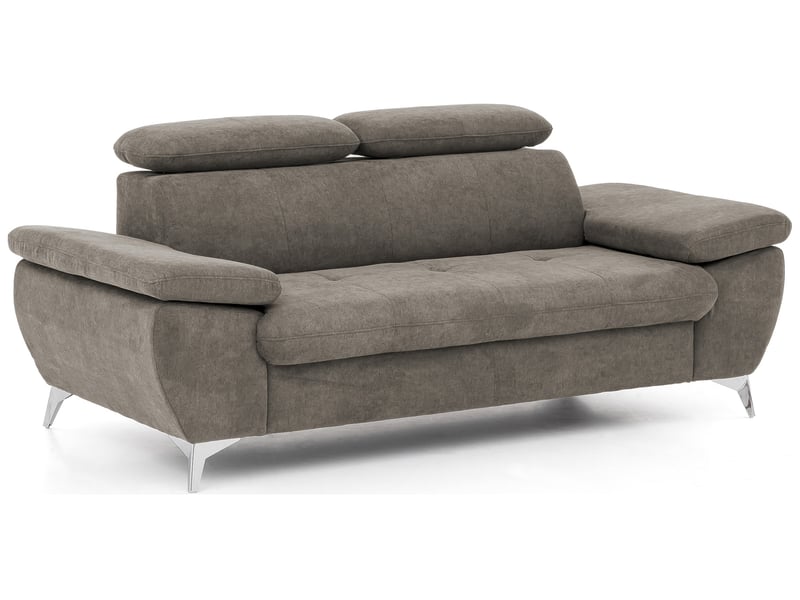 Canapé droit 2 places en tissu ALLY 2 coloris sable - Conforama C
