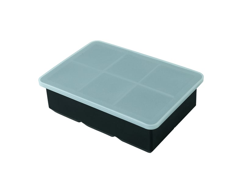  Bac à glaçons avec couvercle boîte à glaçons carrée pour whisky, cocktails et maison pour garder les boissons froides (noir - set de 2) LJY1832FXN - Conforama B
