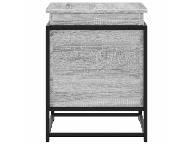 Boîte de rangement avec couvercle sonoma gris bois d'ingénierie shl8345  - Conforama E