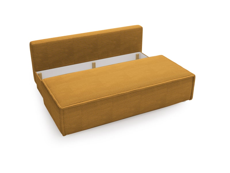  Canapé luna avec fonction couchage, couleur moutarde  - Conforama D