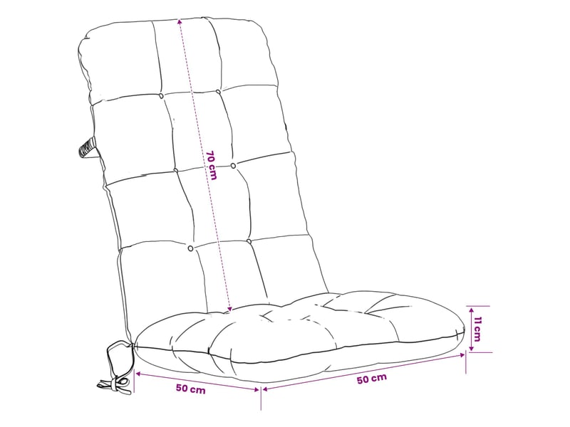  Lot de 4 coussins de chaise à dossier haut vianen cf59335  - Conforama E