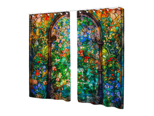 Rideaux d'extérieur imperméables, rideaux colorés pour gazebos, pavillons, cabanes, lot de deux, 180*243 cm