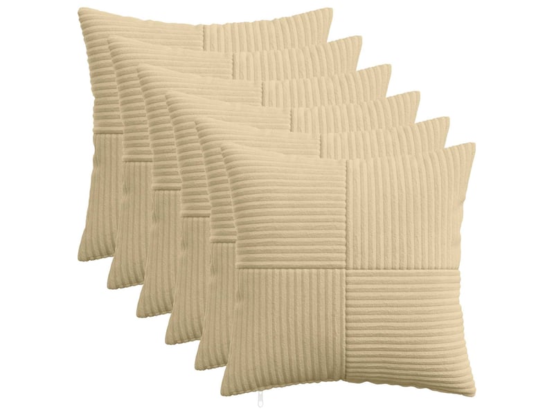  Lot de 6 housses de coussin almelo vert gris 45 x 45 cm cf49900  - Conforama B