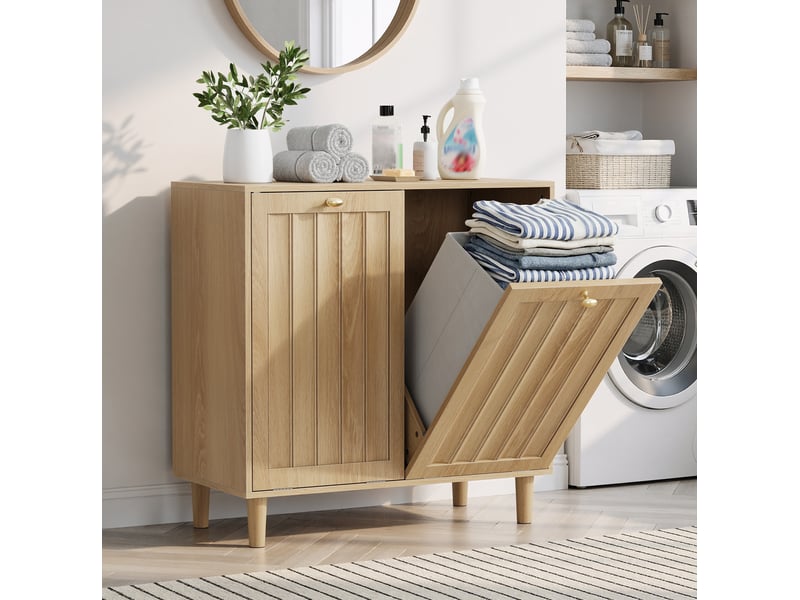  Meuble à linge avec 2 paniers amovibles 69,5 x 35 x 70,5 cm cravdom  - Conforama C