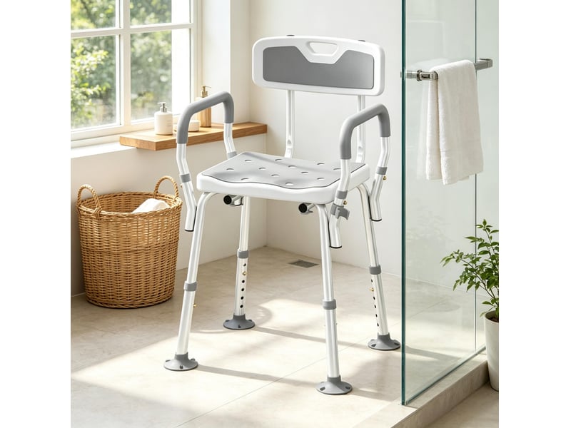  Chaise de douche réglable grise  - Conforama C