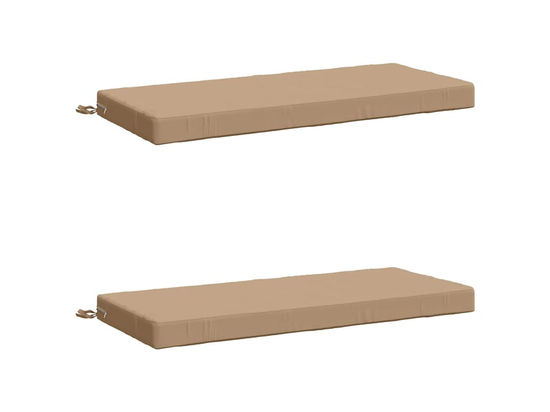Lot de 2 coussins de banc, coussins d'assise soest 100 % polyester sable cf57428 - Conforama A