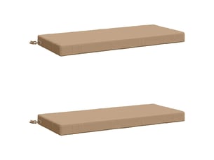 Lot de 2 coussins de banc, coussins d'assise soest 100 % polyester sable cf57428