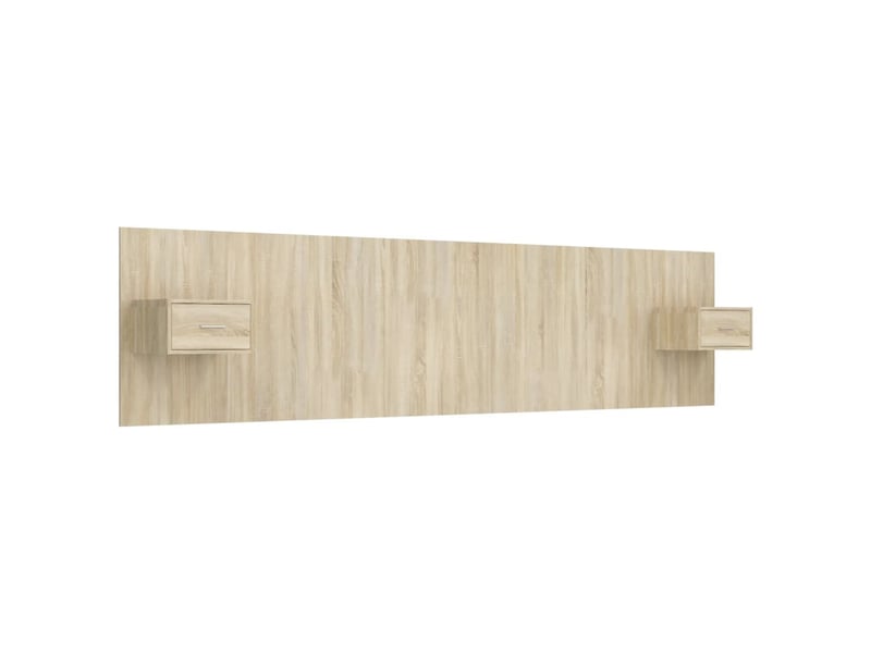  Tête de lit - armoire de tête de lit - avec chevets chêne sonoma bois d'ingénierie fr10680  - Conforama A