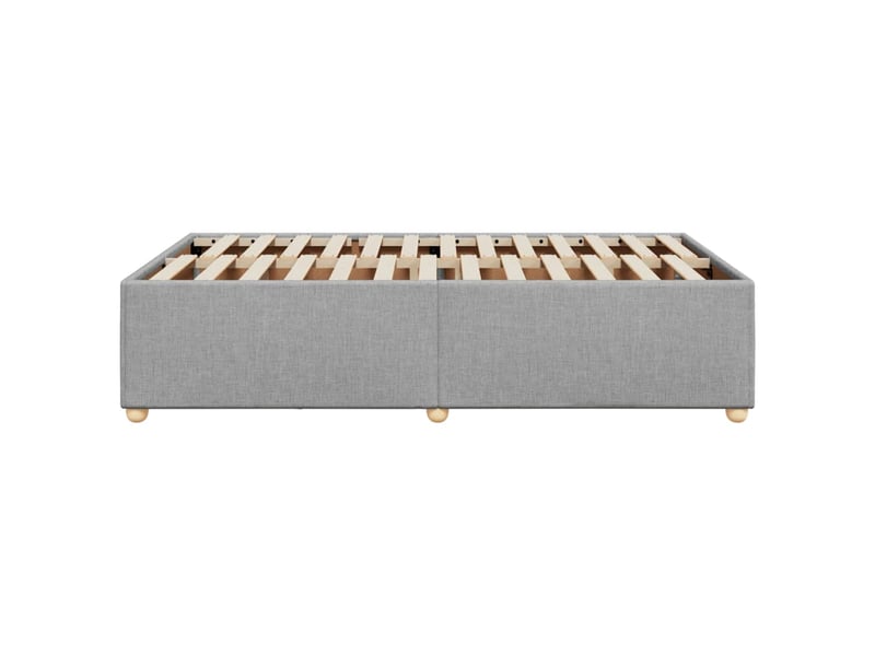  Lit double- lit adulte -  cadre de lit sans matelas gris clair 120x200 cm tissu  - Conforama D