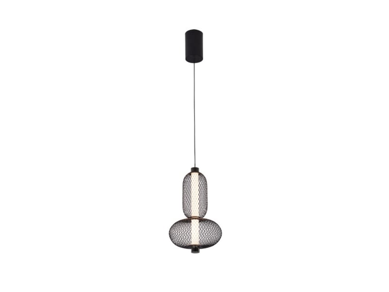  Fabrilamp mimosa, suspension, moderne, led, 9 w, 990 lm, 4000 k, noir, 60-200 x 22 x 22 cm 250690929 - Conforama A