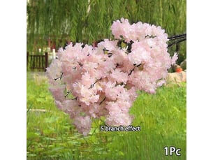 Fleur artificielle de cerisier sakura en soie à longue tigerose clair