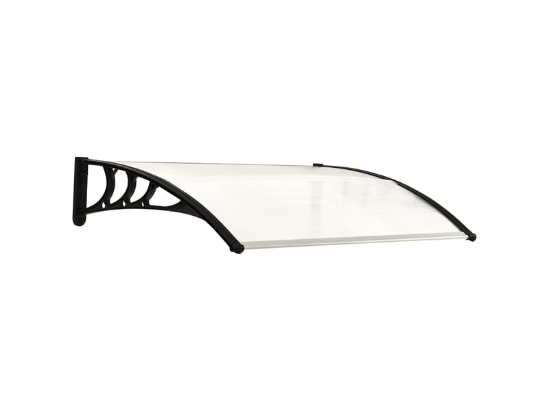  Auvent extérieur en polycarbonate imperméable et anti-uv de 75 x 120 cm pour porte ou fenêtre  - Conforama A