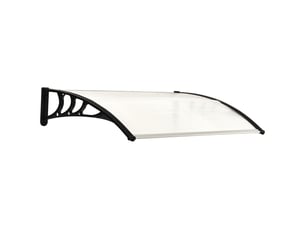 Auvent extérieur en polycarbonate imperméable et anti-uv de 75 x 120 cm pour porte ou fenêtre
