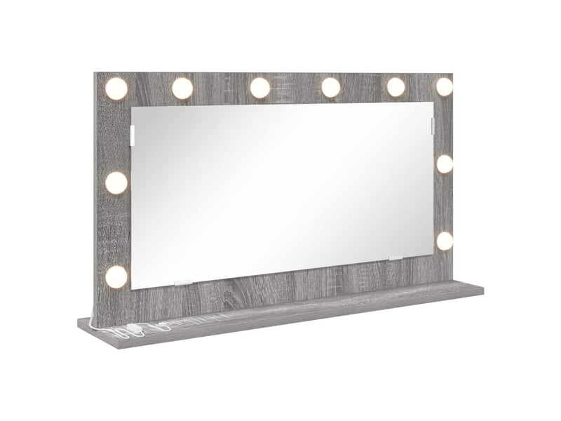 Miroir de vanité, miroir de coiffeuse gris sonoma 80 x 45 x 18 cm rectangulaire cf62785 - Conforama A