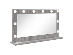 Miroir rectangulaire à fixer coloris gris <strong></strong>  <strong></strong> - 80 cm x 45 cm