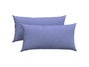 Lot de 2 coussins de canapé, coussins décoratifs tissu bleu denim 80 x 40 cm cf58792