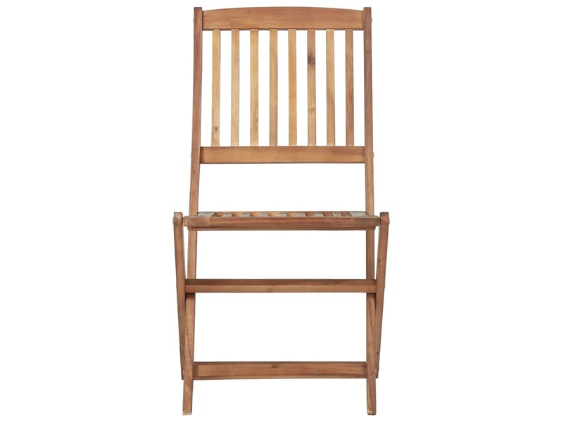 Lot de 6 chaises de jardin pliables avec coussins bois d'acacia shl8237 - Conforama E