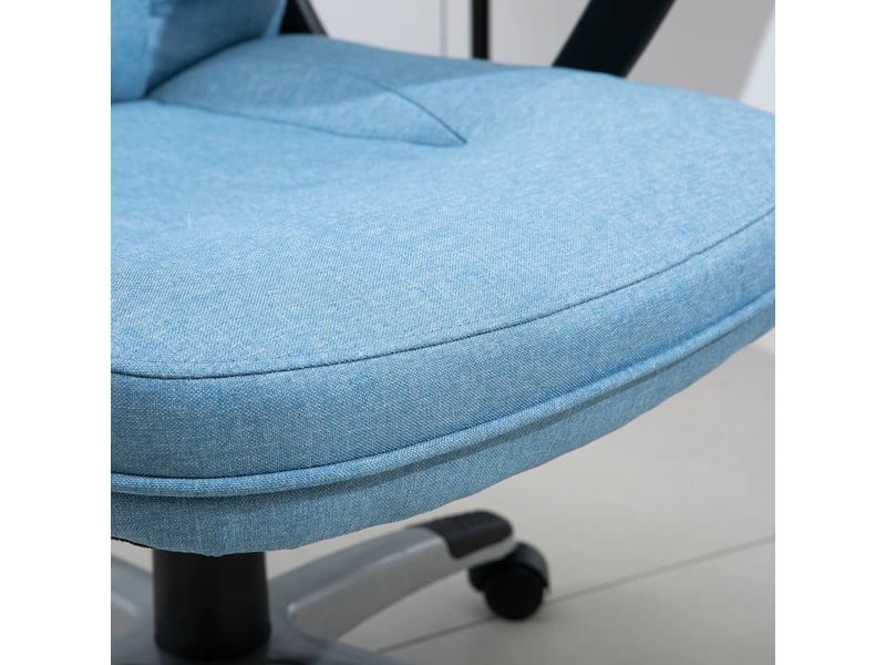  Chaise de bureau berolis ergonomique pivotante réglable bleu clair  - Conforama D