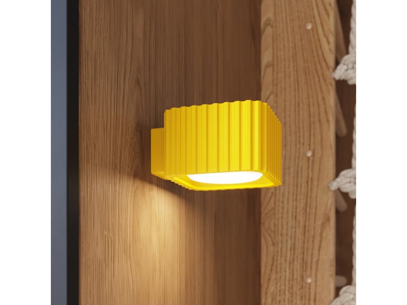  Applique riff jaune gx53 aluminium moderne 6x10x12cm SL.3094 - Conforama D