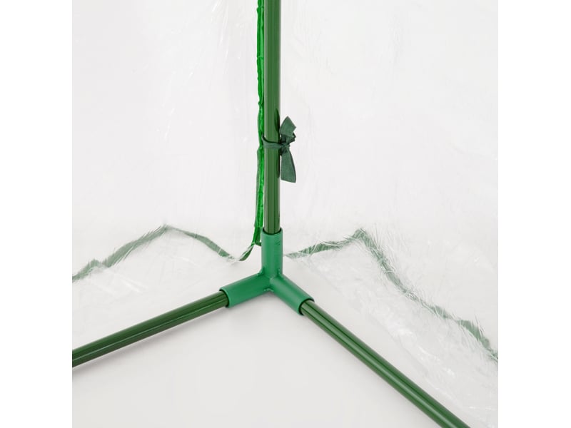  Serre de jardin en film plastique vert 200 x 100 x 80 cm, porte enroulable et structure en acier pour semis  - Conforama E
