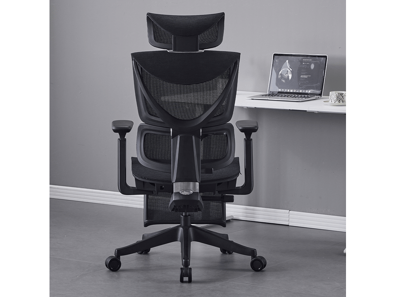  Fauteuil de bureau ergonomique réglable à 3 boutons homvra  - Conforama D