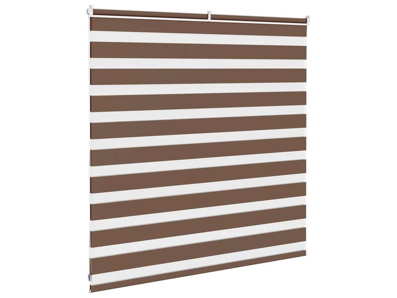 Store zèbre, store de fenêtre marron 140x100cm largeur du tissu 135,9cm polyester cf48675 - Conforama D