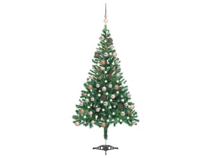 Sapin de noël, arbre de noël artificiel pré-éclairéboules 120 cm 230 branches cf61675
