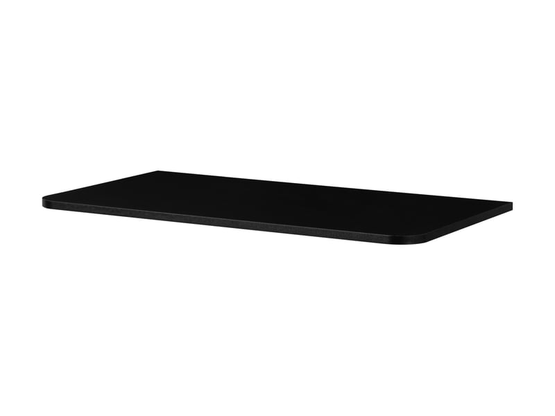  Plan de travail linea 80 cm noir mat pour meuble de salle de bain avec angles arrondis  - Conforama E