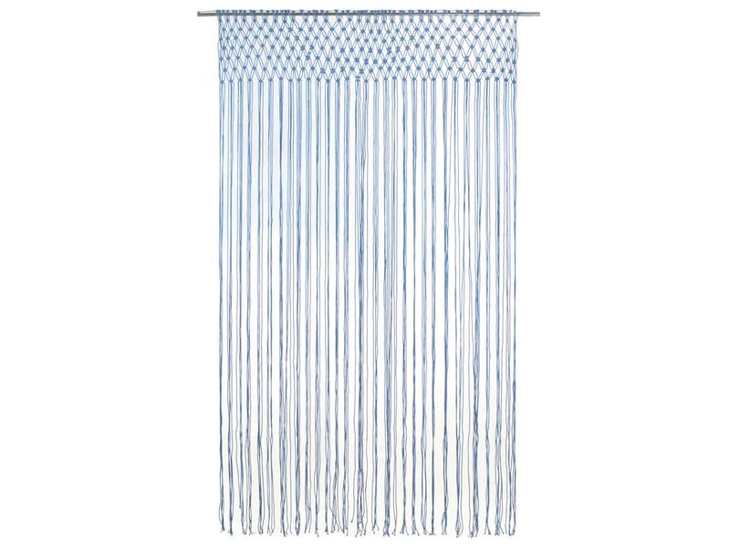  Rideau en macramé, rideau de porte bleu 140x240 cm coton cf43863  - Conforama C