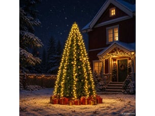 Guirlande lumineuse filet d'arbre de noël 300 led 300 cm