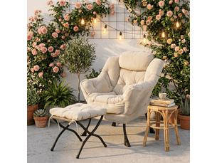 Fauteuil fixe  <strong></strong> Tissu beige