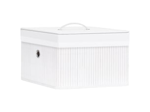 Boîtes de rangement en bambou 4 pcs blanc