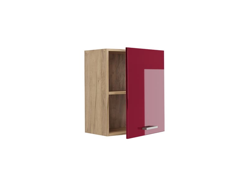  Vicco elément haut de cuisine, rouge brillantchêne doré, 50cm  - Conforama C