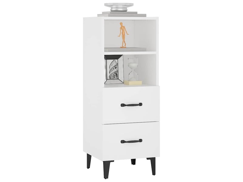  Buffet - bahut - meuble de rangement blanc 34,5x34x90 cm bois d'ingénierie  - Conforama D