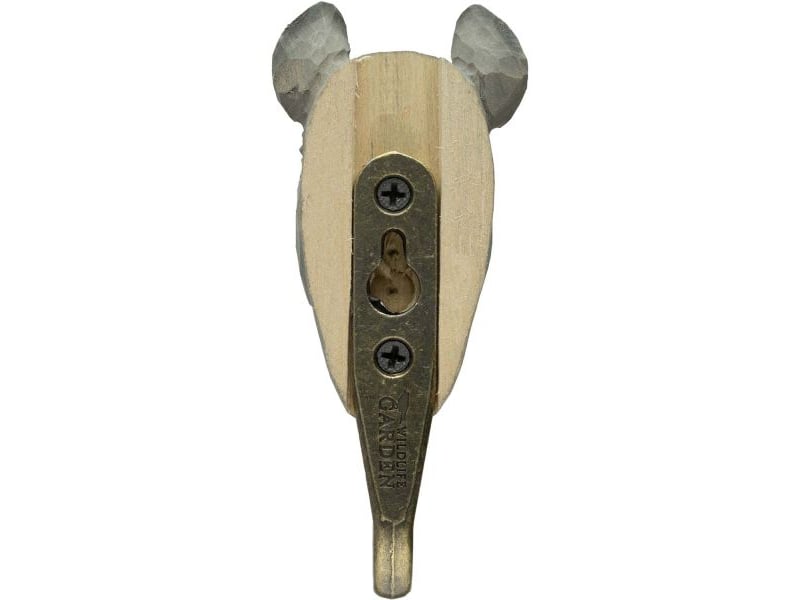 Patère animal en bois sculpté à la main et métal rhinocéros  - Conforama E