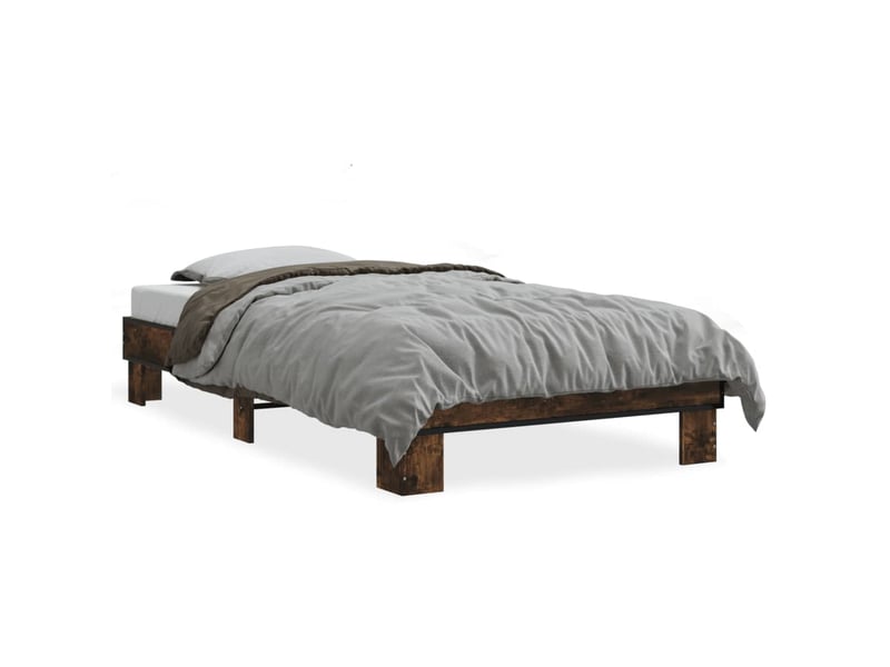  Lit simple- lit adulte -  cadre de lit sans matelas chêne fumé 100x200 cm  - Conforama A