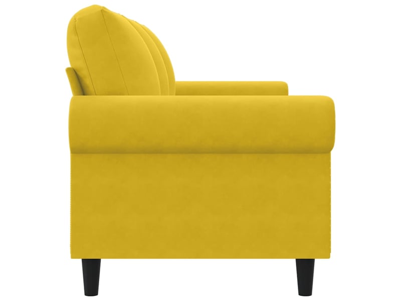  Canapé 3 places, canapé droit fixe jaune 180 cm velours shl48470  - Conforama E