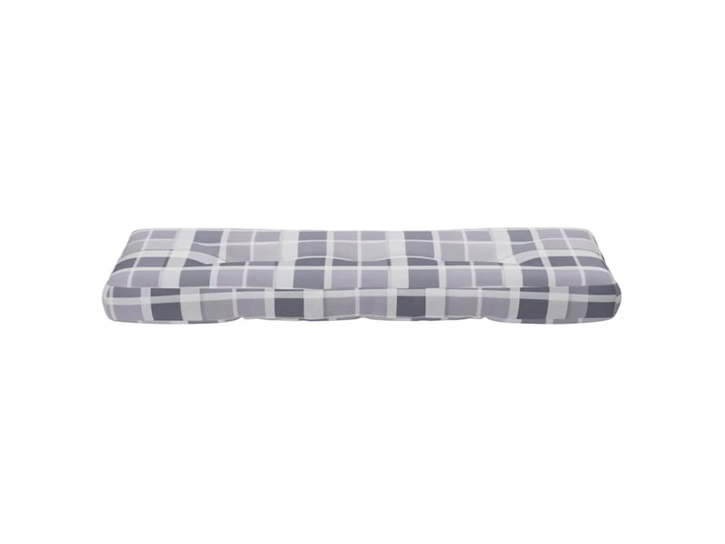  Coussin de palette, coussin de chaise, coussin de canapé motif à carreaux gris 120x40x12 cm tissu cf55357  - Conforama E