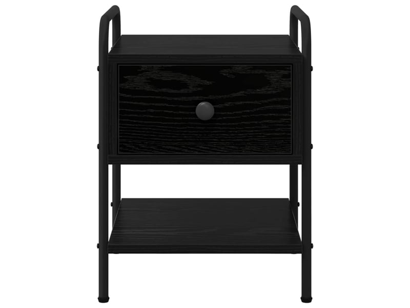 Table de chevet - cabinet de chevet - table de nuit 2 pc chêne noir bois d'ingénierie - Conforama E