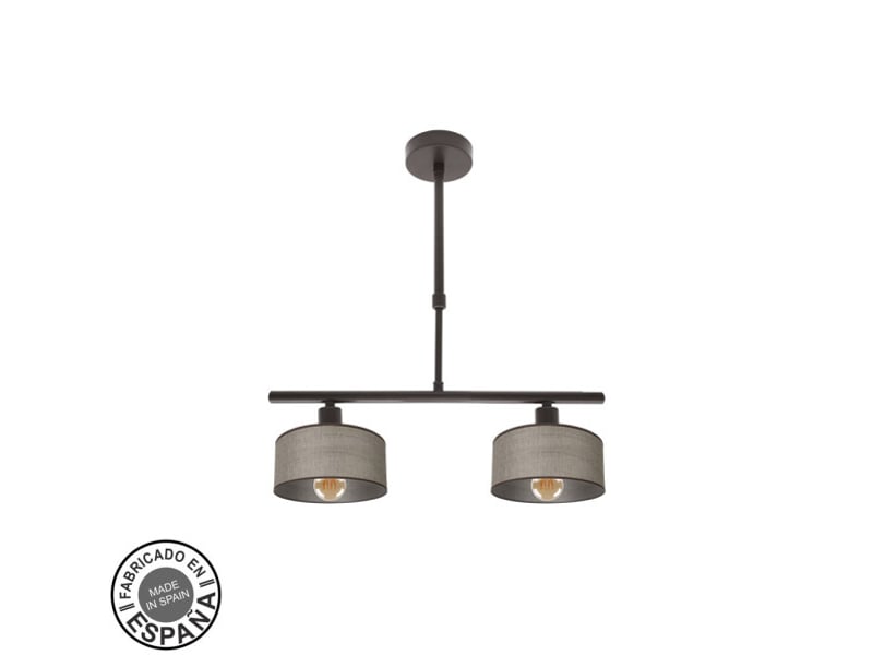  Lampe de plafond fabrilamp gilda marron 2 x e14 hauteur réglable 39-56 cm 43x14 cm 190352002 - Conforama A