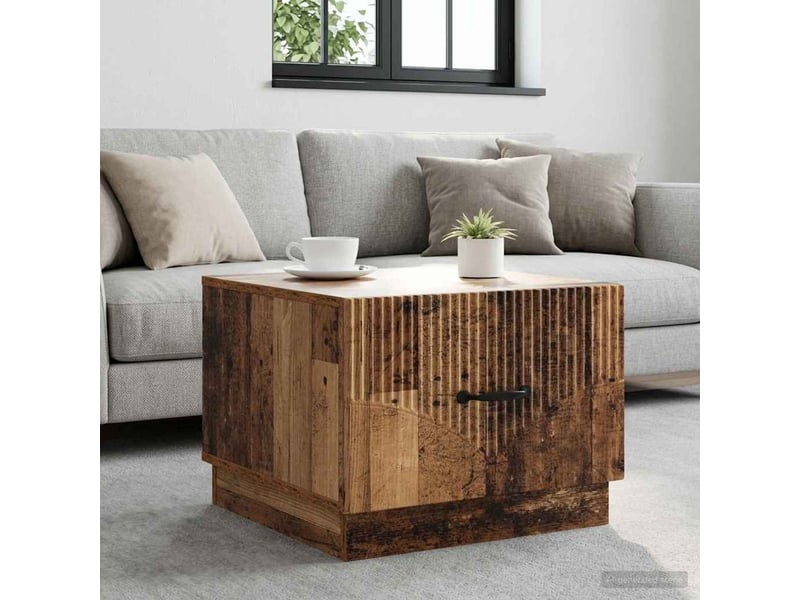  Table basse - table de salon - table à thé bois ancien 49 x 50 x 37 cm bois d'ingénierie  - Conforama B