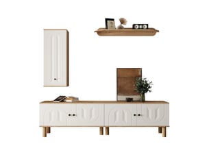 Meuble tv coloris bicolore 250 cm   