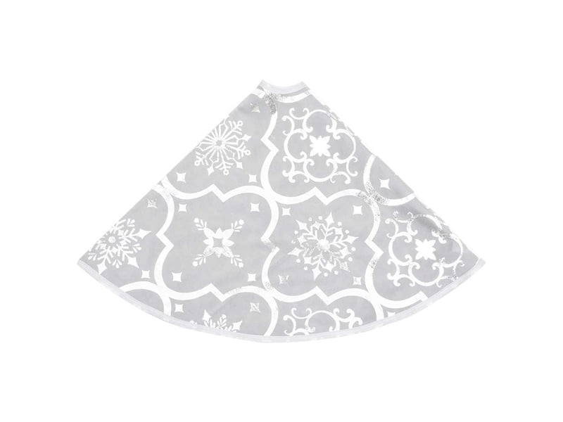  Jupe de sapin de noël de luxe avec chaussette blanc 150cm tissu  - Conforama E