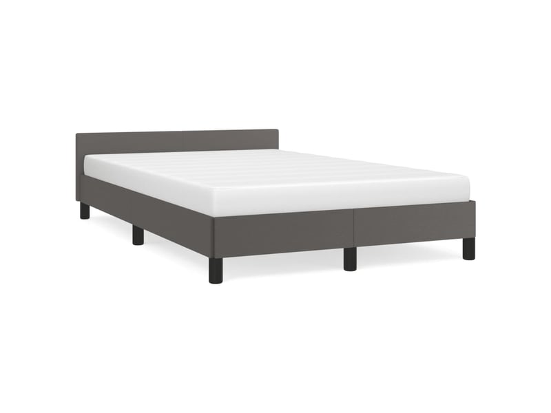 Lit double- lit adulte -  cadre de lit sans matelas gris 120x190 cm similicuir  - Conforama A