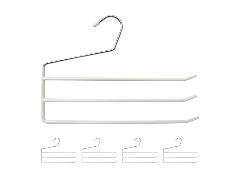  Lot de 5 cintres multiples pratiques gain de place 23,5 x 33,5 x 0,5 cm en métal noir 13_0017965  - Conforama A