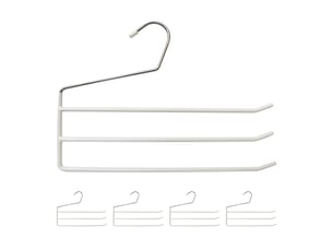 Lot de 5 cintres multiples pratiques gain de place 23,5 x 33,5 x 0,5 cm en métal noir 13_0017965