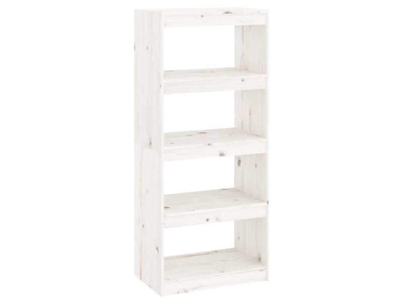  Bibliothèque, étagère de rangement blanc 60x30x135,5cm pin massif  - Conforama A