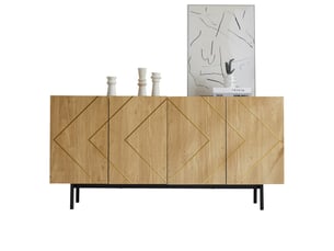 Buffet 4 porte(s) 0 tiroir(s) LPOSPI - 160 cm coloris naturel