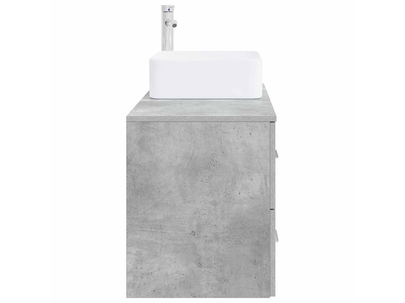 Ensemble de mobilier de salle de bain 2 pcs gris béton shl6737 - Conforama D