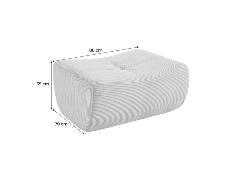 Pouf. Repose-pieds pour chauffeuse sokol velours côtelé moutarde - sokol - Conforama D